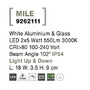 Nástěnná - NV 9262111 Venkovní nástěnné svítidlo MILE bílý hliník a sklo LED 2x5W 3000K 100-240V 102st. IP54 světlo nahoru a dolů - NOVA LUCE - foto 8