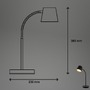 Stolní lampy pracovní - BRILO 7502015 Biwo LED bezdrátová stolní lampička, stmívatelná, nastavitelná, černá - BRILO - foto 8