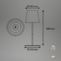 Stolní lampy dekorační - BRILO 7508011 Kiki stolní lampička bezdrátová, dotykový vypínač, nastavitelná výška, stmívatelné, nabíjecí, béžová - BRILO - foto 8