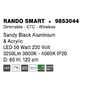 Kruhová - NV 9853044 Závěsné svítidlo RANDO SMART černý hliník a akryl LED 50W 230V 3000K - 4000K IP20 Tuya stmívatelné - NOVA LUCE - foto 8