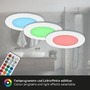 Kruhová - BRI 7035-036 RGB-CCT LED vestavná svítidla sada, pr.9,2 cm, 3x LED, 4,8 W, 450 lm, bílé - BRILONER - foto 8
