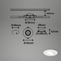 Kruhová - BRI 7597036 3ks sada LED vestavné svítidlo, 9 cm, 4,9W, 480lm, bílé - BRILONER - foto 8