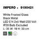 Dekorativní - NV 9190421 Nástěnné svítidlo IMPERO bílé matné sklo černý kov E14 2x5W 230V IP20 bez žárovky - NOVA LUCE - foto 8