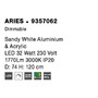 Kruhová - NV 9357062 Závěsné svítidlo ARIES bílý hliník a akryl LED 32W 230V 3000K IP20 stmívatelné - NOVA LUCE - foto 8