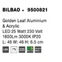 Hranatá - NV 9500821 Stropní svítidlo BILBAO plátkovaný zlatý hliník a akryl LED 25W 230V 3000K IP20 - NOVA LUCE - foto 8