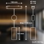 Lištové Briloner 48V - BRILO 8032015 LUXTRAIL lištový systém 48V, LED závěsné svítidlo, nastavitelná výška, černá - BRILO - foto 8