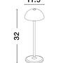 Na baterie - NV 9281380 Venkovní stolní lampa ROSE bílý hliník a akryl LED 1W 3000K 5V DC IP54 vypínač na těle / USB kabel - NOVA LUCE - foto 8