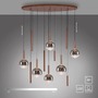 Vícečetná - PN 2288-23 LED závěsné svítidlo BOWL, hnědé, stmívatelné vypínačem, SimplyDim, 2700K - PAUL NEUHAUS - foto 8