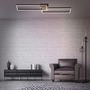 Hranatá - BRILO 3145-014 LED CCT rám 110 cm 40W 2x2200lm dřevo-černá - BRILO - foto 8