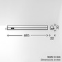 Přisazená - BRILO 2379-106 LED skříňkové svítidlo 87,3 cm 10W 1100lm bílé - BRILO - foto 8