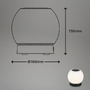 Na stůl - BRILO 7439-015 LED bateriové stolní svítidlo, pr.16 cm, LED modul, 3W, 350 lm, černá - BRILO - foto 8