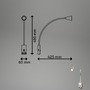 Bodová - BRI 2175012 Justra lampa na čtení, nastavitelná, 2x USB porty, matný nikl - BRILONER - foto 8