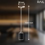 Lištové Briloner 230V - BRILO 8006016 LED závěsné svítidlo GU10 lištový systém 230V – vysokonapěťový, moderní 145 cm, bílé - BRILO - foto 8