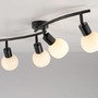 Bodová - LD 12154-18 LOKI LED stropní svítidlo černé 4 ramenné nastavitelné opálové skleněné spoty 3000K - JUST LIGHT - foto 8
