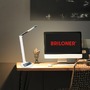 Stolní lampy pracovní - BRILO 7543016 Cuma LED lampa na psací stůl, bezdrátové nabíjení telefonu, stmívatelná, bílá - BRILO - foto 8