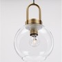 Koule - NV 9241170 Závěsné svítidlo IRVINE čiré sklo černý kabel mosazný zlatý kov E27 1x12W 230V IP20 bez žárovky - NOVA LUCE - foto 8