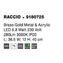 Stolní lampy dekorační - NV 9180725 Stolní lampa RACCIO zlatý kov a akryl LED 6.8W 230V 3000K IP20 - NOVA LUCE - foto 8