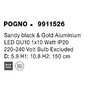 Válec - NV 9911526 Závěsné svítidlo POGNO černá a zlatý hliník GU10 1x10W IP20 220-240V bez žárovky - NOVA LUCE - foto 8
