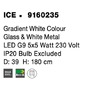 Vícečetná - NV 9160235 Závěsné svítidlo ICE bílé sklo s přechody a bílý kov G9 5x5W 230V IP20 bez žárovky - NOVA LUCE - foto 8