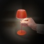 Stolní lampy dekorační - BRILO 7552012 Nabíjecí stolní lampa Riffle Mini - 20 cm, 1,5W, 150lm, bezdrátová, LED, stmívatelné, dotykový vypínač, oranžová - BRILO - foto 8
