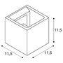Nepřímé osvětlení - LA 1000911 SOLID CUBE nástěnné světlo QT14 černý pískovec max. 25W - BIG WHITE (SLV) - foto 8