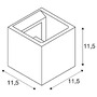 Nepřímé osvětlení - LA 1000911 SOLID CUBE nástěnné světlo QT14 černý pískovec max. 25W - BIG WHITE (SLV) - foto 8