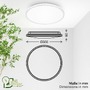 Kruhová - BRILO 3836016 Pulap A LED stropní svítidlo, třída A, přímé a nepřímé osvětlení, bílé - BRILO - foto 8