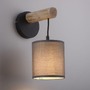 Dekorativní - LD 15781-29 GREEN TRIB LED nástěnné svítidlo přírodní dřevo 1 ramenné látkové stínidlo venkovský design do interiéru - LEUCHTEN DIREKT / JUST LIGHT - foto 8