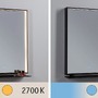 K zrcadlu - P 71093 LED zrcadlo s osvětlením Miro IP44 měnitelná bílá 230V 11W zrcadlo/černá mat - PAULMANN - foto 8