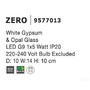 Dekorativní - NV 9577013 Nástěnné svítidlo ZERO bílá sádra a opálové sklo G9 1x5W IP20 220-240V bez žárovky - NOVA LUCE - foto 8