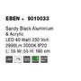 Vícečetná - NV 9010033 Závěsné svítidlo LIOR černý hliník a akryl LED 40W 230V 3000K IP20 - NOVA LUCE - foto 8