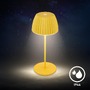 Stolní lampy dekorační - BRILO 7552017 Nabíjecí stolní lampa Riffle Mini - 20 cm, 1,5W, 150lm, bezdrátová, LED, stmívatelné, dotykový vypínač, žlutá - BRILO - foto 8