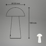 Stolní lampy dekorační - BRILO 7520016 Fungo Mini LED stolní lampička bezdrátová IP44, stmívatelné, dotykový vypínač, bílá - BRILO - foto 8