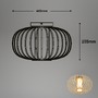 Dekorativní - BRI 3759011 Stropní svítidlo, 40 cm, 1x E27, max. 10W, dřevo - BRILONER - foto 8