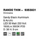 Kruhová - NV 9353831 Stropní svítidlo RANDO THIN černý hliník a akryl LED 30W 230V 3000K IP20 stmívatelné - NOVA LUCE - foto 8