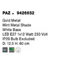 Stolní lampy dekorační - NV 9426652 Stolní lampa PAZ zlatý kov mentolové kovové stínidlo bílá základna E27 1x12W 230V IP20 bez žárovky - NOVA LUCE - foto 8