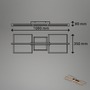 Hranatá - BRI 3843014 Moldura LED stropní svítidlo, stmívatelné, paměťová funkce, 38W, 4900 lm, černá/dřevo - BRILONER - foto 8