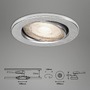 Kruhová - BRI 7147-039 3ks LED vestavné svítidlo, pr. 8,6 cm, 5 W, hliník - BRILONER - foto 8