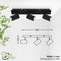 Bodová - BRILO 2840035 Isil A LED stropní bodové svítidlo, energetická třída A, 3-ramenné, 50.000h životnost, nastavitelné, černé - BRILO - foto 8