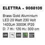 Subtilní - NV 9088106 Závěsné svítidlo ELETTRA mosazný zlatý hliník LED 20W 230V 3000K IP20 - NOVA LUCE - foto 8