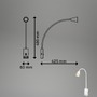 Bodová - BRI 2175016 Justra lampa na čtení, nastavitelná, 2x USB porty, bílá - BRILONER - foto 8