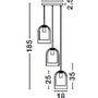 Vícečetná - NV 9236735 Závěsné svítidlo VELOR dvouvrstvé šampaň sklo černý kabel černá kovová základna E27 3x12W 230V IP20 bez žárovky - NOVA LUCE - foto 8