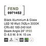 Nástěnná - NV 9971452 Venkovní nástěnné svítidlo FEND černý hliník a sklo LED 10W 3000K 100-240V 24st. IP65 - NOVA LUCE - foto 8