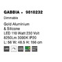 Vícečetná - NV 9818232 Závěsné svítidlo GABBIA zlatý hliník a silikon LED 110W 230V 3000K IP20 stmívatelné - NOVA LUCE - foto 8
