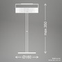 Stolní lampy dekorační - BRILO 7576014 Booha stolní lampa - 2,5W, 300lm, bezdrátová, IP44, LED, stmívatelná, teplá bílá, černá/dřevo - BRILO - foto 8