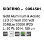 Dekorativní - NV 9054501 Závěsné svítidlo SIDERNO zlatý hliník a akryl LED 30W 230V 3000K IP20 - NOVA LUCE - foto 8