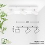 Bodová - BRILO 2840036 Isil A LED stropní bodové svítidlo, energetická třída A, 3-ramenné, 50.000h životnost, nastavitelné, bílé - BRILO - foto 8