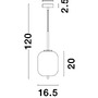 Koule - NV 9624065 Závěsné svítidlo LATO opálové sklo antický mosazný kov černý kabel E14 1x5W 230V IP20 bez žárovky - NOVA LUCE - foto 8