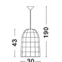 Válec - NV 9586509 Závěsné svítidlo AURORA přírodní ratan černý kabel E27 1x12W 230V IP20 bez žárovky - NOVA LUCE - foto 8