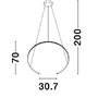 Kruhová - NV 9010021 Závěsné svítidlo BREDA bílý hliník a akryl LED 30W 220V 3000K IP20 - NOVA LUCE - foto 8